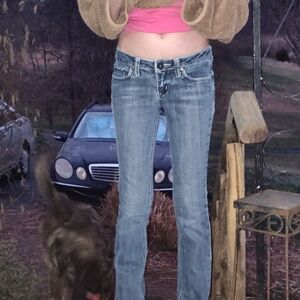 Refuge Women’s Refuge Low Rise Waist Y2K Blue Jeans